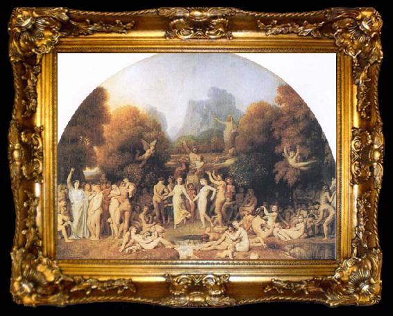 framed  Jean-Auguste Dominique Ingres The Golden Age (mk35), ta009-2